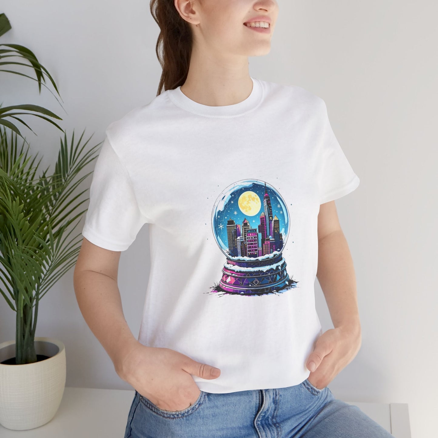 Magical Winter Snow Globe Unisex T-Shirt - Urban Studio Creations