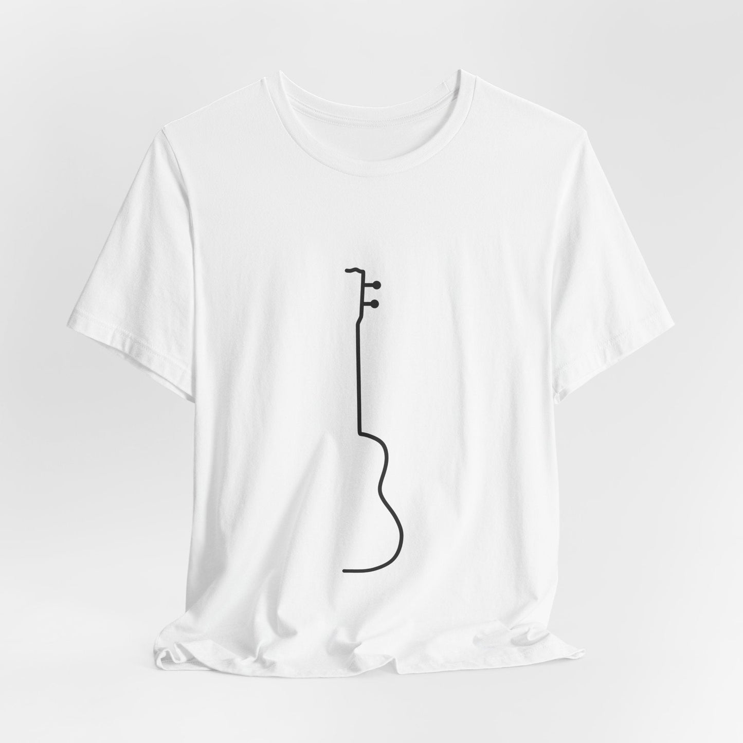 Minimalist Guitar Line Art Unisex T-Shirt - Urban Studio Creations