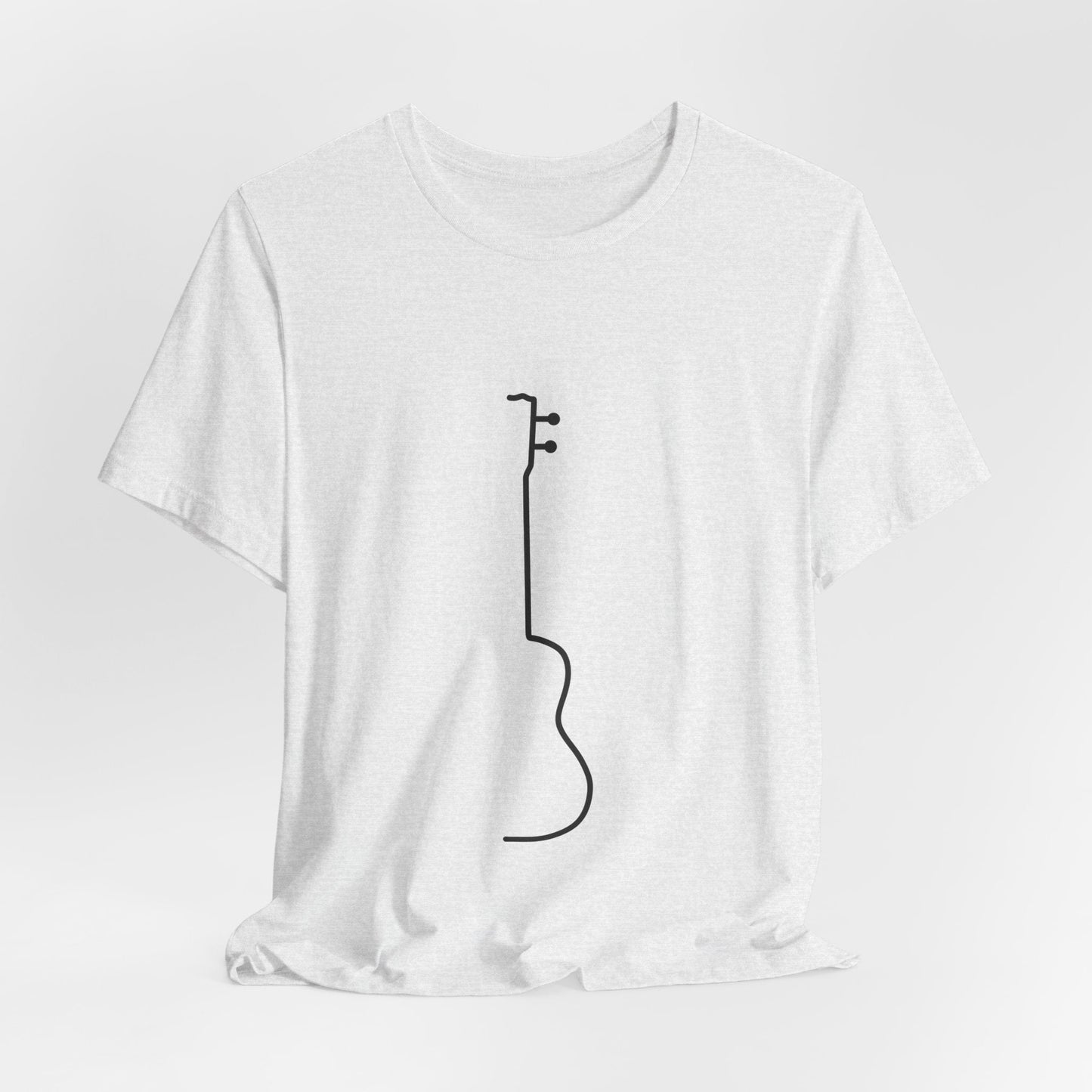 Minimalist Guitar Line Art Unisex T-Shirt - Urban Studio Creations