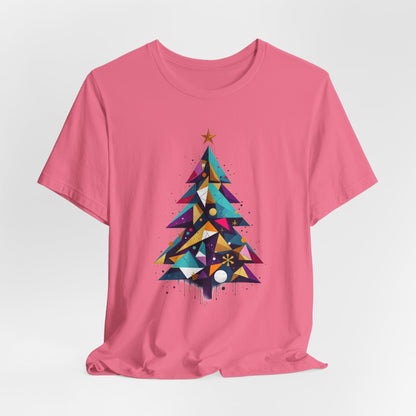 Modern Geometric Christmas Tree Unisex T-Shirt - Urban Studio Creations