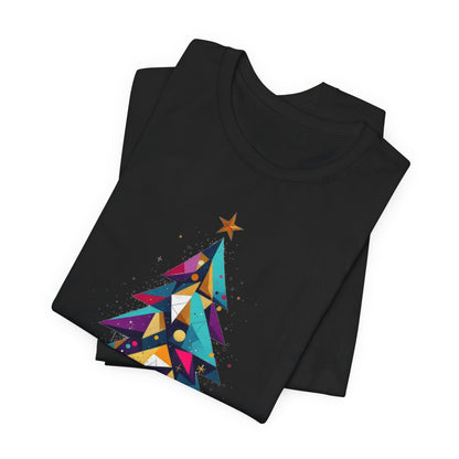 Modern Geometric Christmas Tree Unisex T-Shirt - Urban Studio Creations