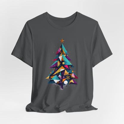 Modern Geometric Christmas Tree Unisex T-Shirt - Urban Studio Creations