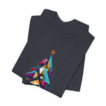 Modern Geometric Christmas Tree Unisex T-Shirt - Urban Studio Creations