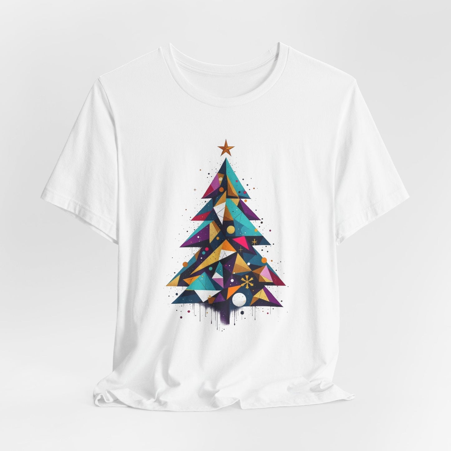 Modern Geometric Christmas Tree Unisex T-Shirt - Urban Studio Creations