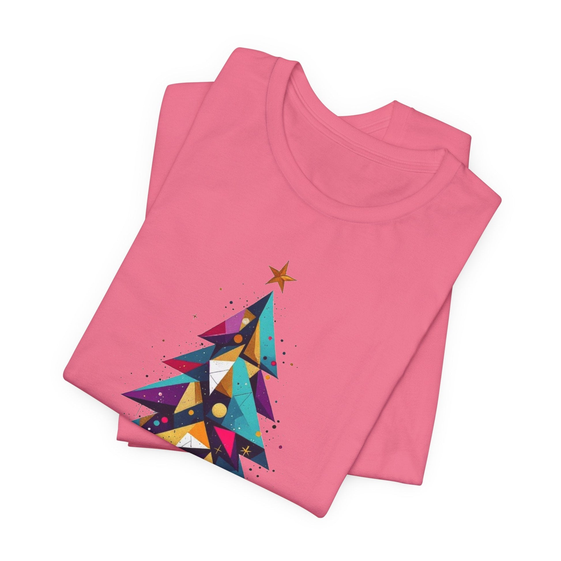 Modern Geometric Christmas Tree Unisex T-Shirt - Urban Studio Creations