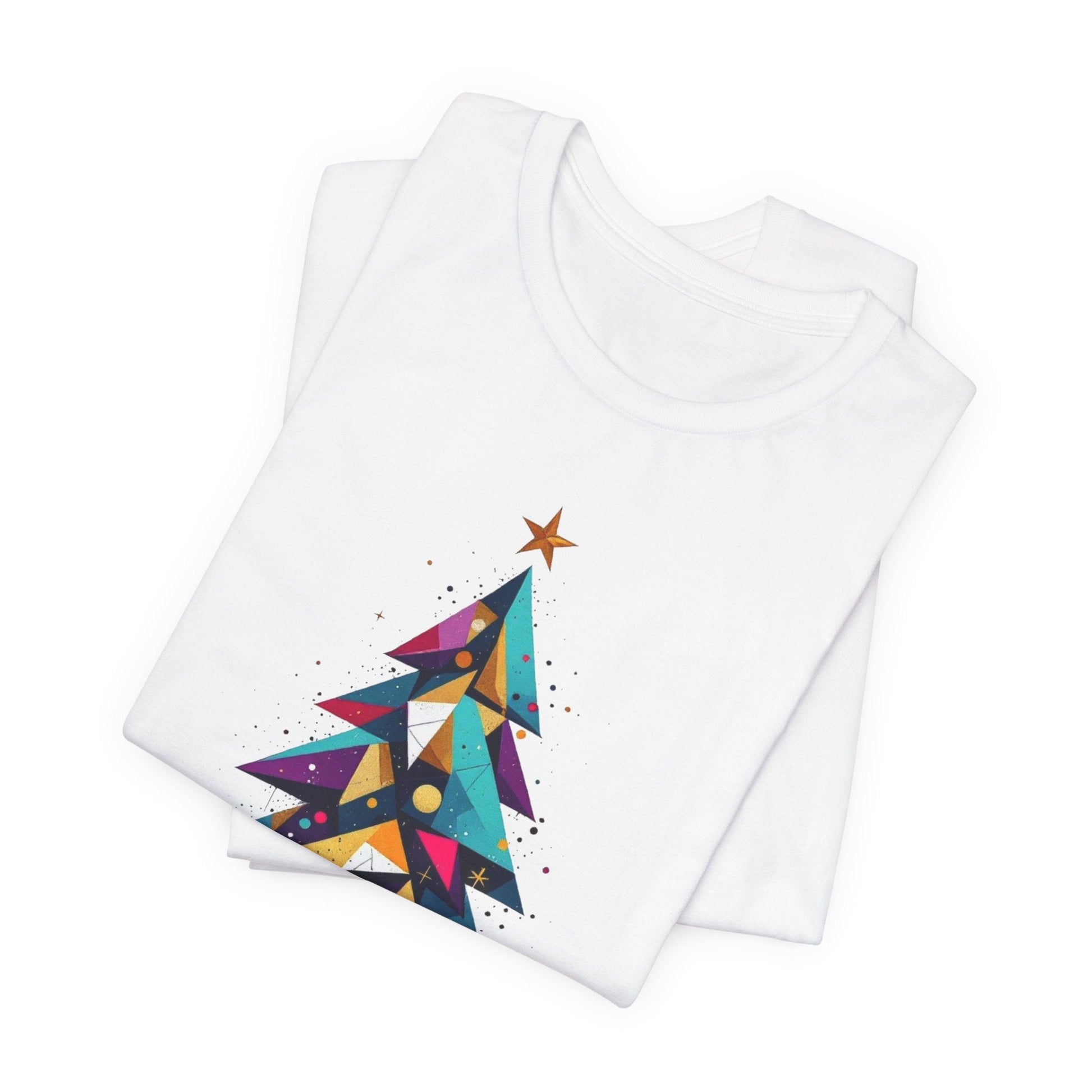 Modern Geometric Christmas Tree Unisex T-Shirt - Urban Studio Creations