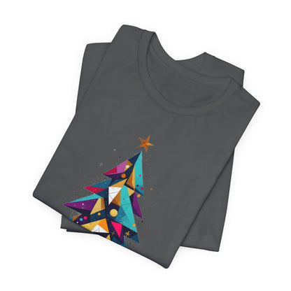 Modern Geometric Christmas Tree Unisex T-Shirt - Urban Studio Creations