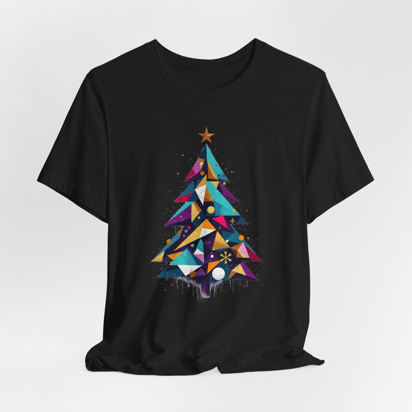 Modern Geometric Christmas Tree Unisex T-Shirt - Urban Studio Creations