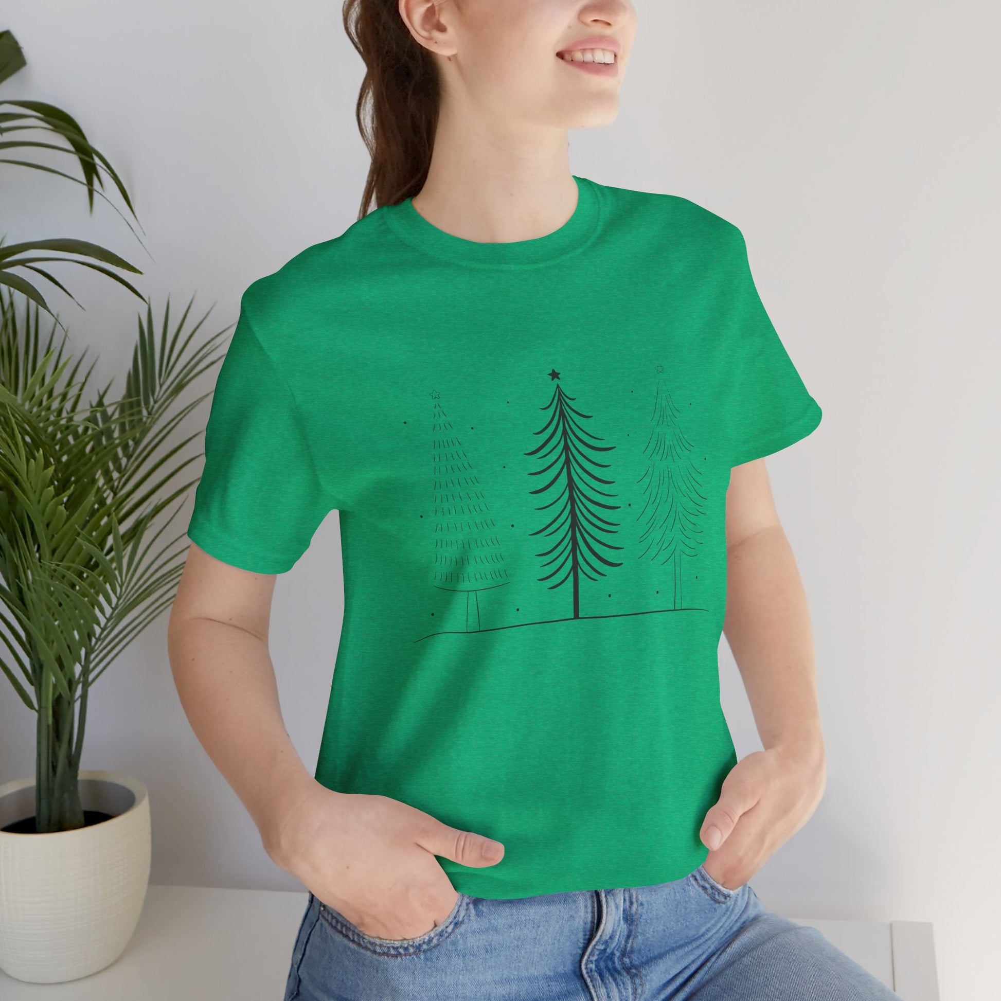 Modern Minimalist Christmas Tree Unisex T-Shirt - Urban Studio Creations