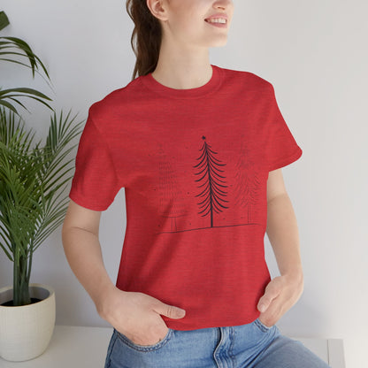 Modern Minimalist Christmas Tree Unisex T-Shirt - Urban Studio Creations