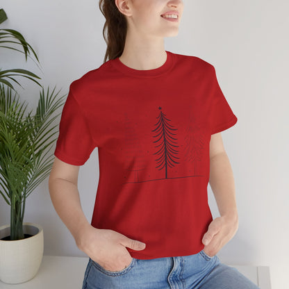 Modern Minimalist Christmas Tree Unisex T-Shirt - Urban Studio Creations