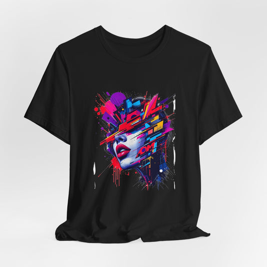 Pop Art Cyber Face Unisex T-Shirt - Urban Studio Creations