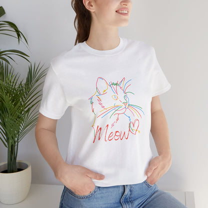 Rainbow Meow Love Unisex T-Shirt - Urban Studio Creations