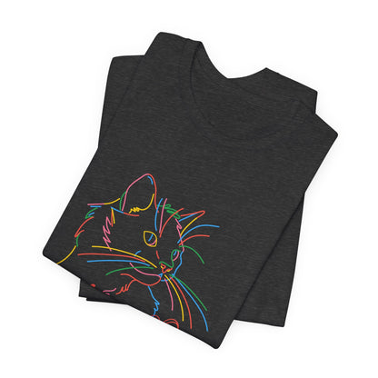 Rainbow Meow Love Unisex T-Shirt - Urban Studio Creations