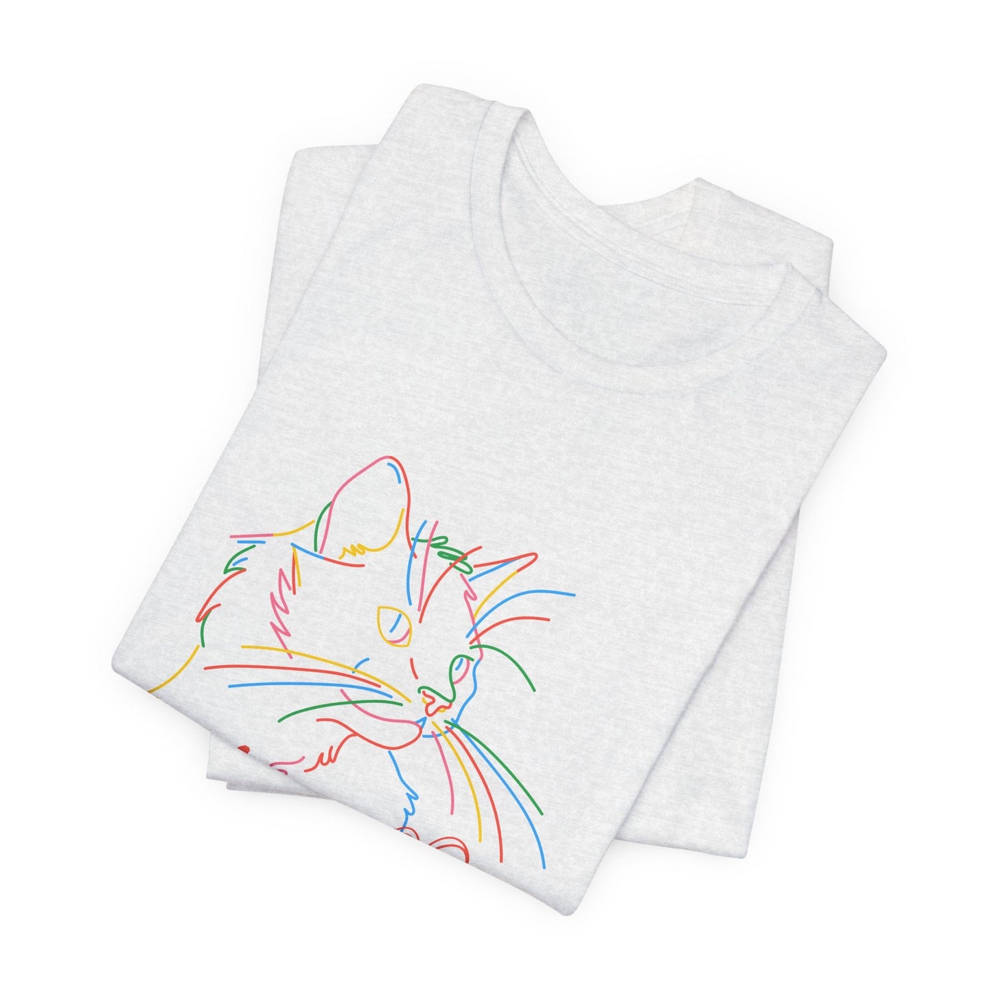 Rainbow Meow Love Unisex T-Shirt - Urban Studio Creations