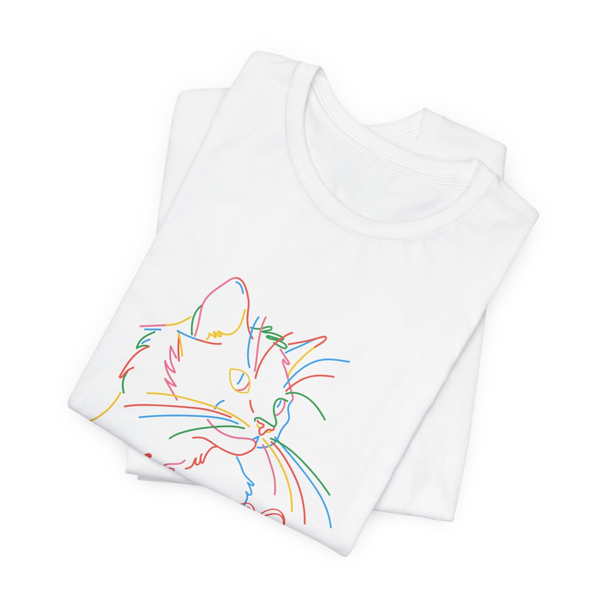 Rainbow Meow Love Unisex T-Shirt - Urban Studio Creations