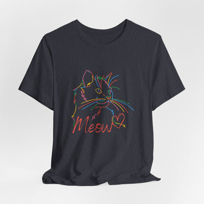 Rainbow Meow Love Unisex T-Shirt - Urban Studio Creations