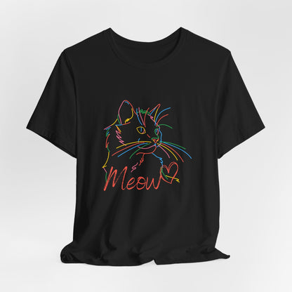 Rainbow Meow Love Unisex T-Shirt - Urban Studio Creations