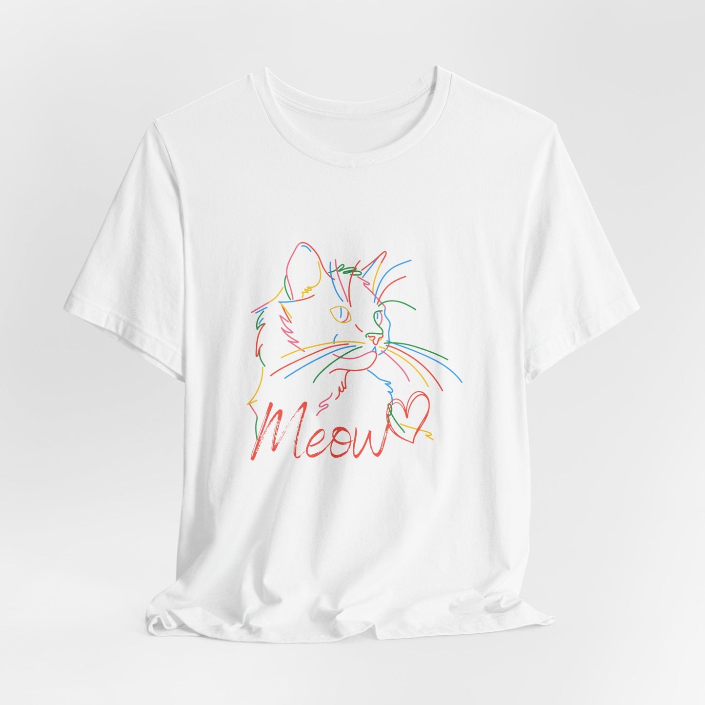 Rainbow Meow Love Unisex T-Shirt - Urban Studio Creations