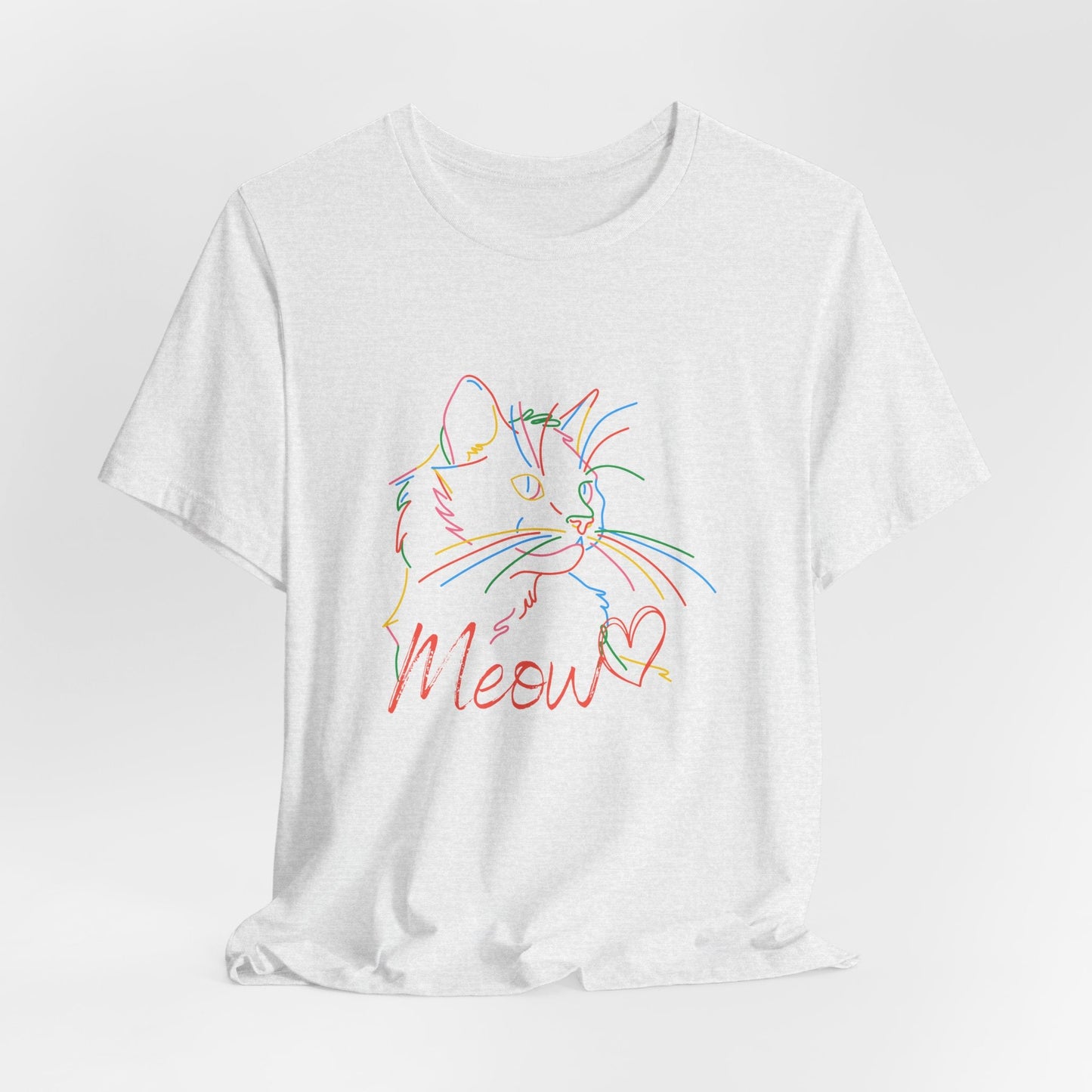 Rainbow Meow Love Unisex T-Shirt - Urban Studio Creations