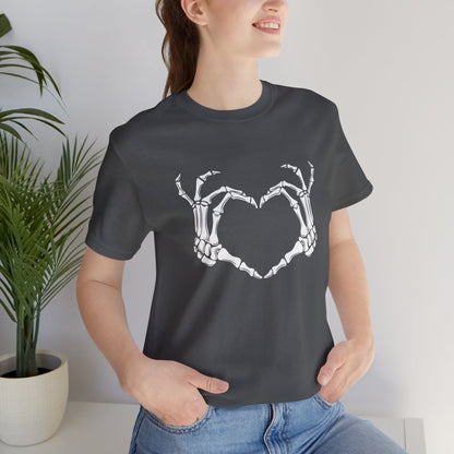 Skeleton Heart Hands Unisex T-Shirt - Urban Studio Creations