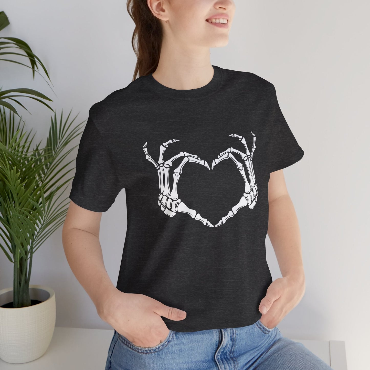 Skeleton Heart Hands Unisex T-Shirt - Urban Studio Creations