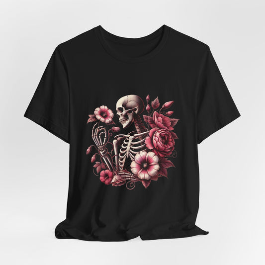 Skeleton with Flowers Unisex T-Shirt - Urban Studio Creations