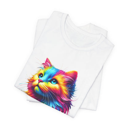 Vibrant Cat Art Unisex T-Shirt - Urban Studio Creations