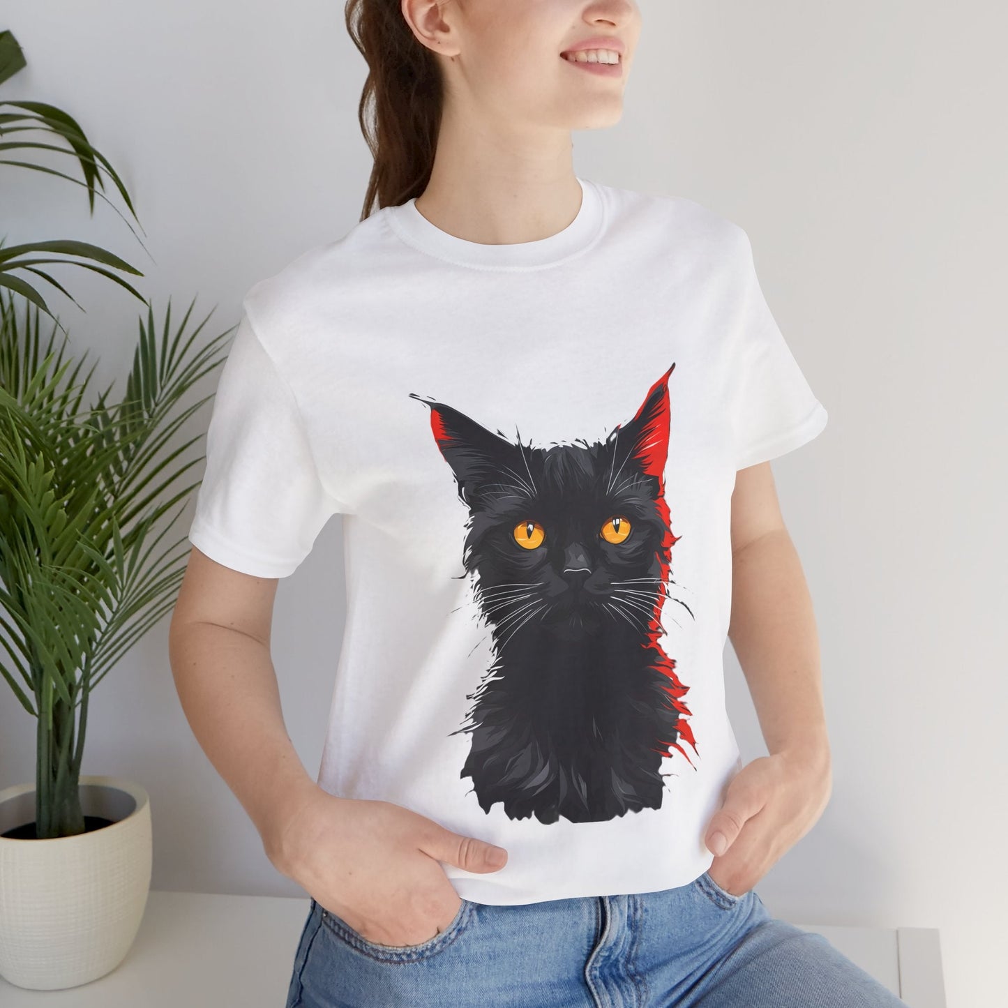 Vibrant Cat Art Unisex T-Shirt - Urban Studio Creations