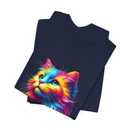 Vibrant Cat Art Unisex T-Shirt - Urban Studio Creations