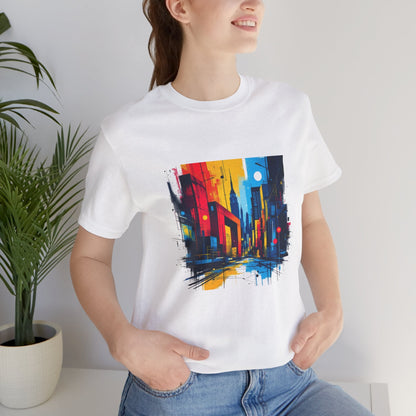 Vibrant City Street Unisex T-Shirt - Urban Studio Creations