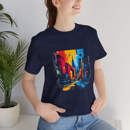 Vibrant City Street Unisex T-Shirt - Urban Studio Creations