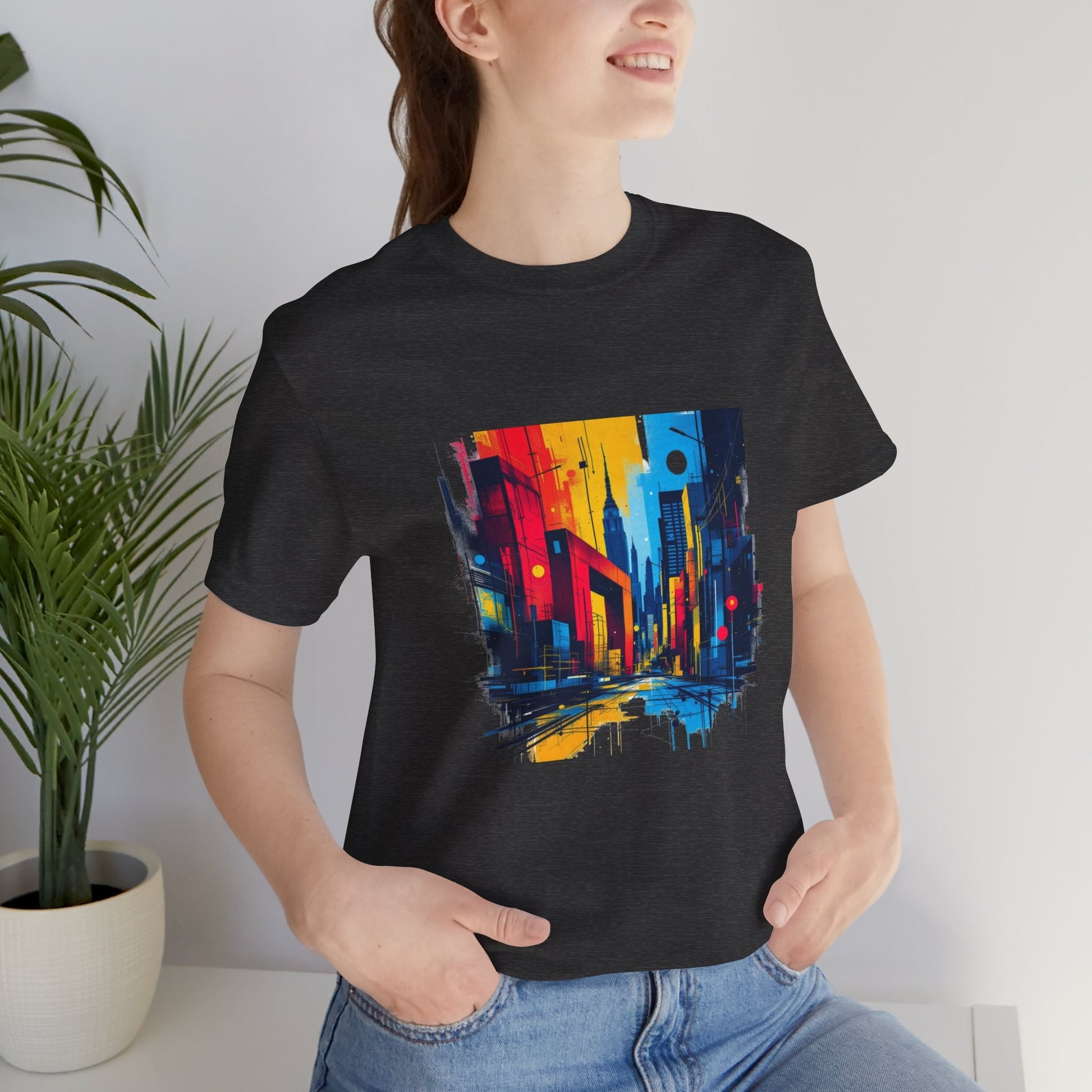 Vibrant City Street Unisex T-Shirt - Urban Studio Creations