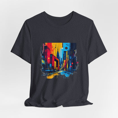 Vibrant City Street Unisex T-Shirt - Urban Studio Creations