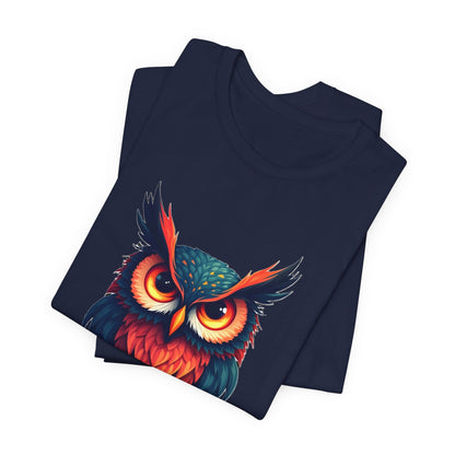 Vibrant Owl Art Unisex T-Shirt - Urban Studio Creations