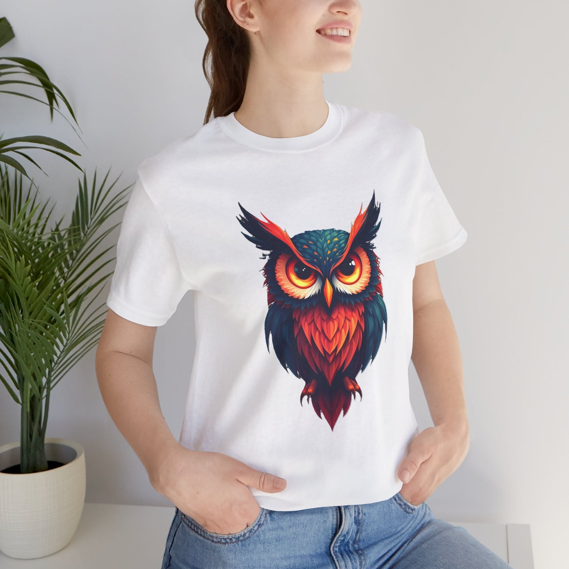 Vibrant Owl Art Unisex T-Shirt - Urban Studio Creations