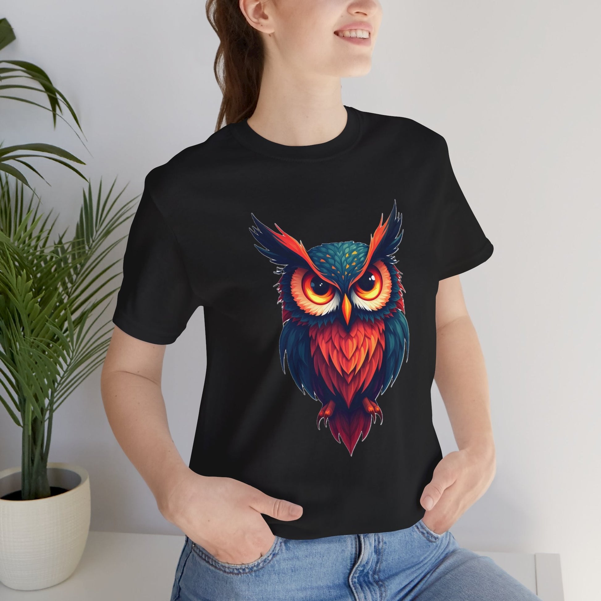 Vibrant Owl Art Unisex T-Shirt - Urban Studio Creations