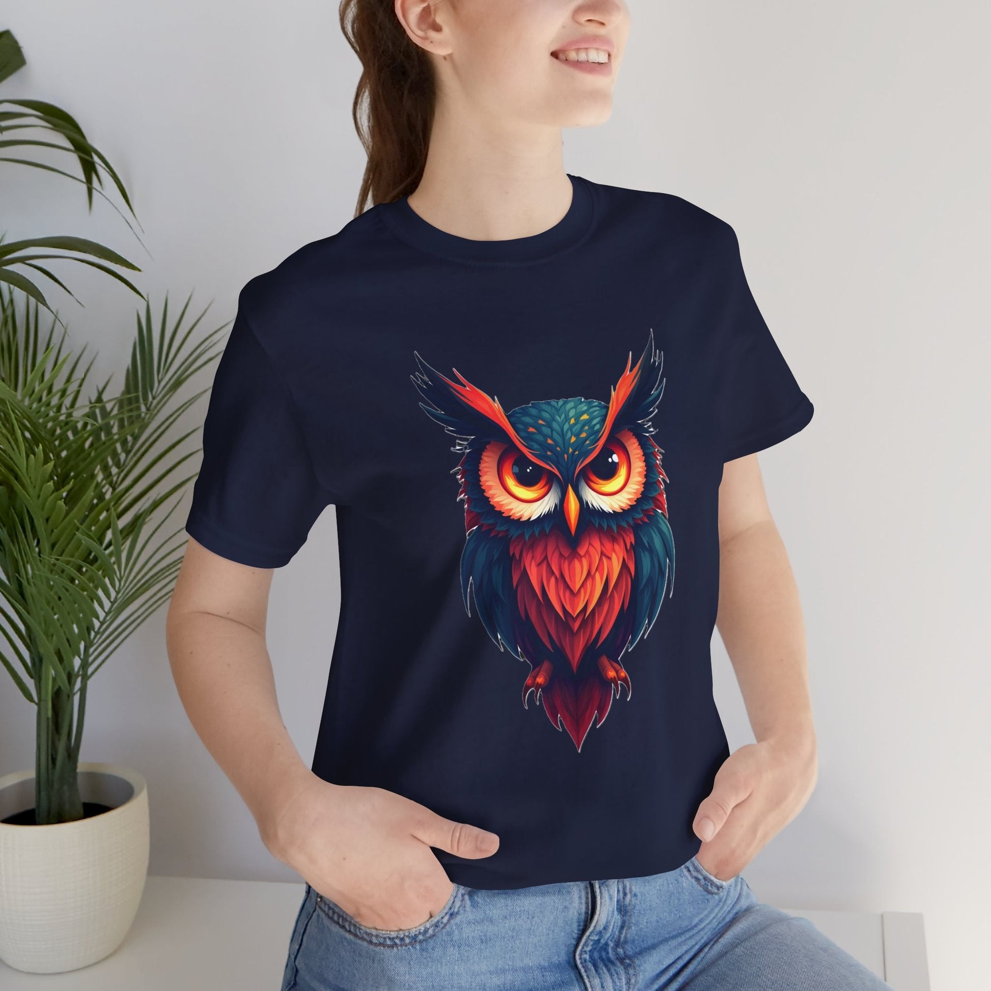 Vibrant Owl Art Unisex T-Shirt - Urban Studio Creations