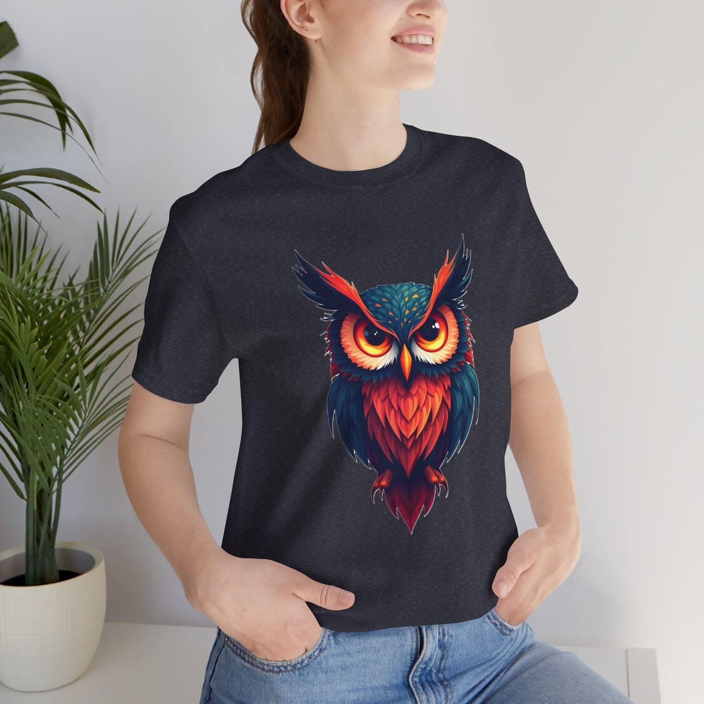 Vibrant Owl Art Unisex T-Shirt - Urban Studio Creations